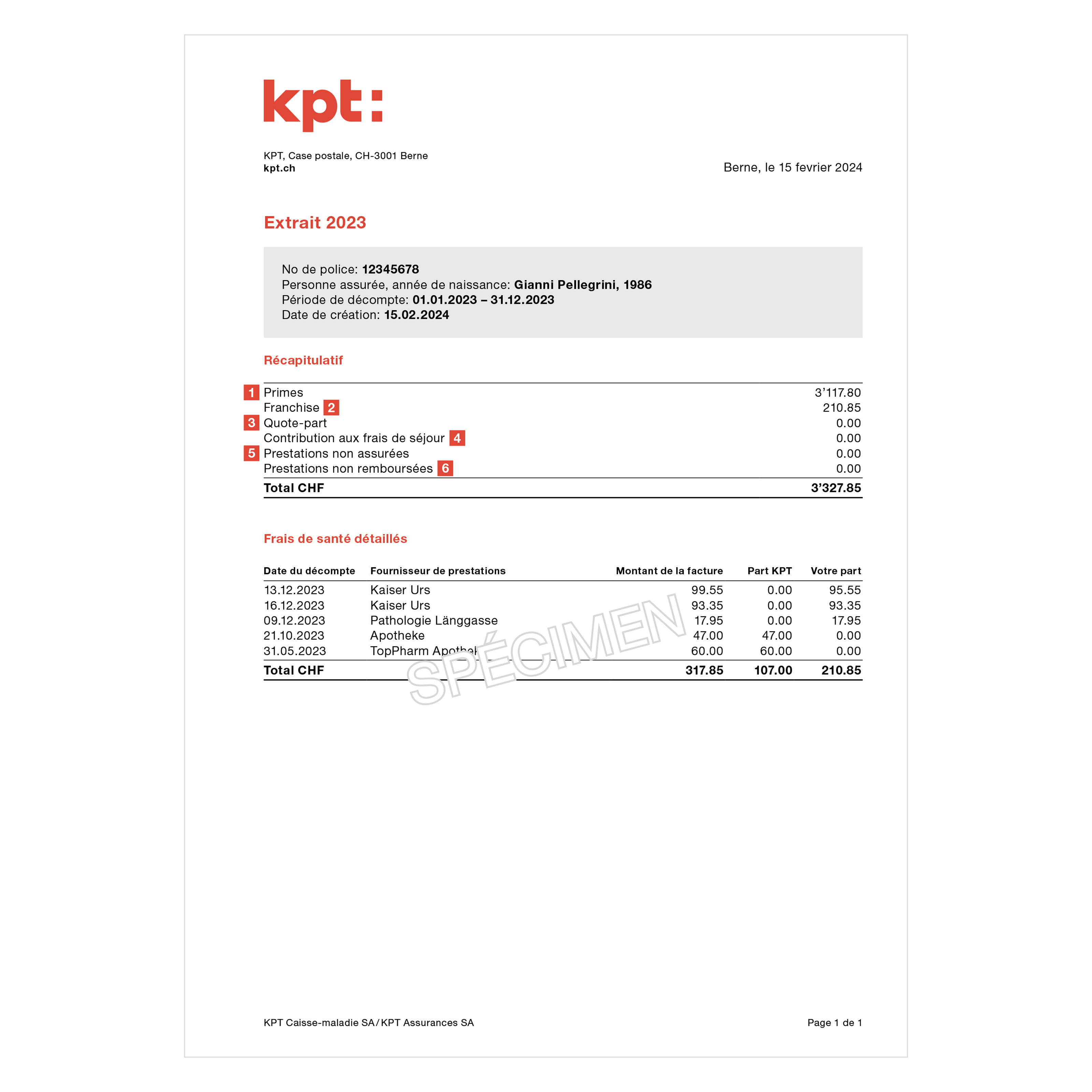 L'attestation fiscale de l'assurance maladie