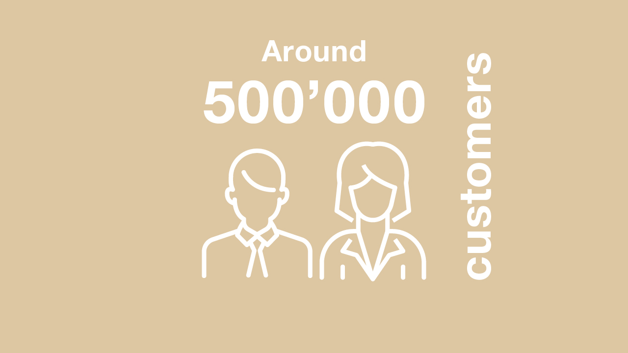 Approximately 530,000 customers.