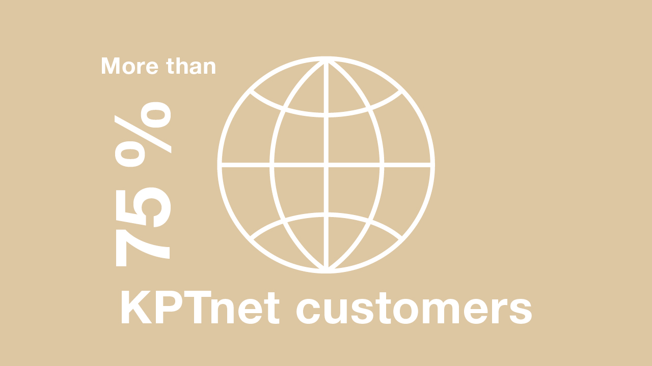 75% of KPT customers use KPTnet.