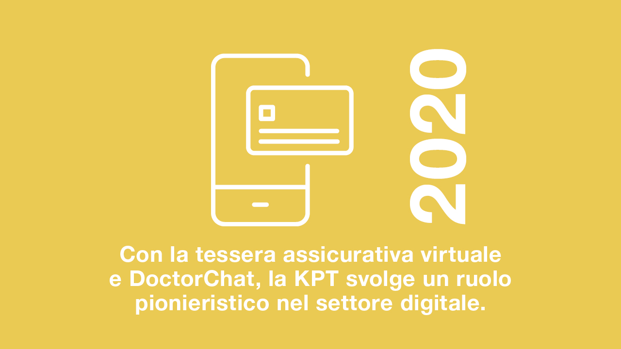 2020: Con la tessera d’assicurato virtuale e DoctorChat, la KPT svolge un ruolo pionieristico nel settore digitale.