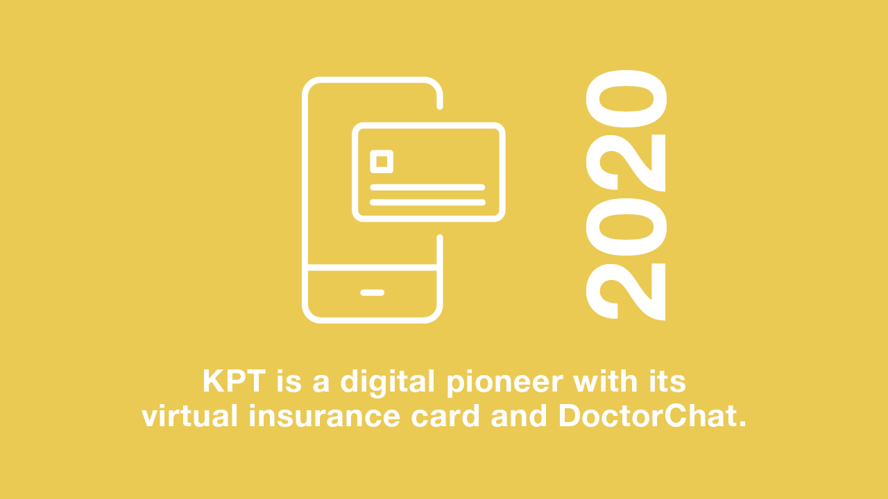 2020: With the virtual insurance card and DoctorChat, KPT is performing digital pioneering work.