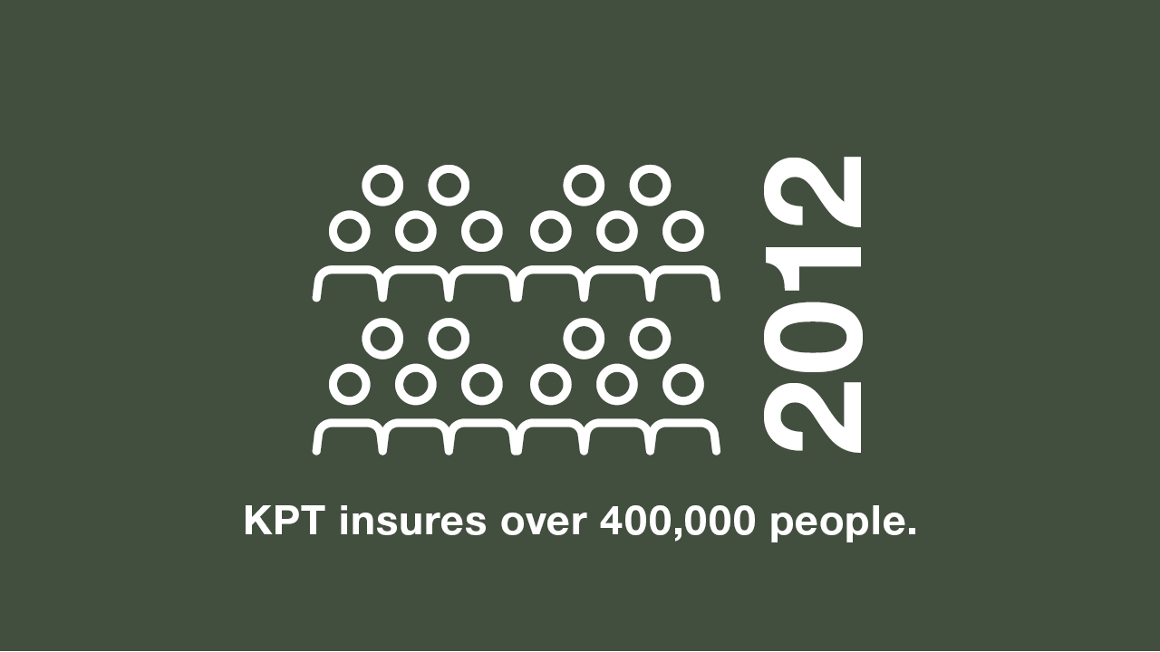2012: KPT insures over 400,000 people.