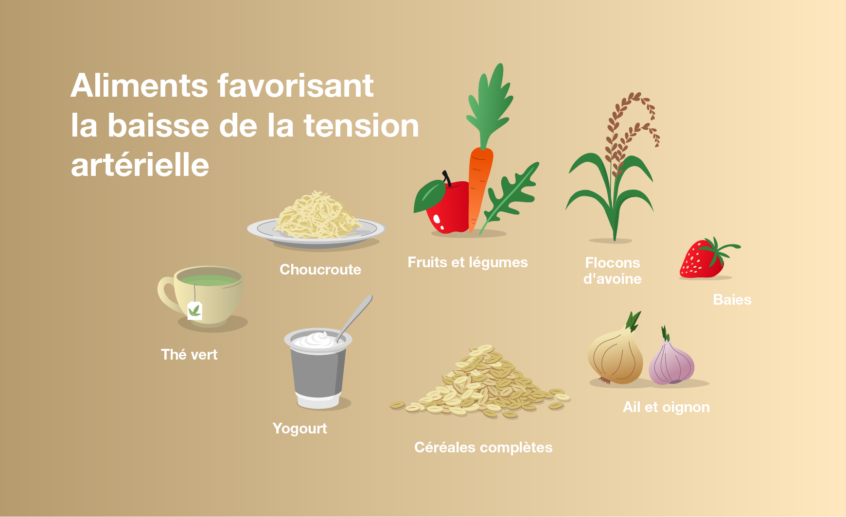 Aliments favorisant la baisse de la tension artérielle
