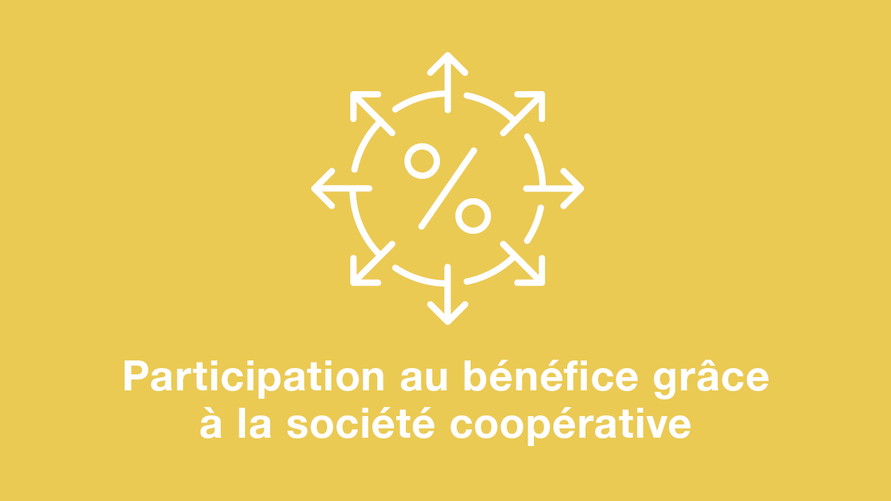 La KPT verse une participation aux excédents grâce à sa forme coopérative.