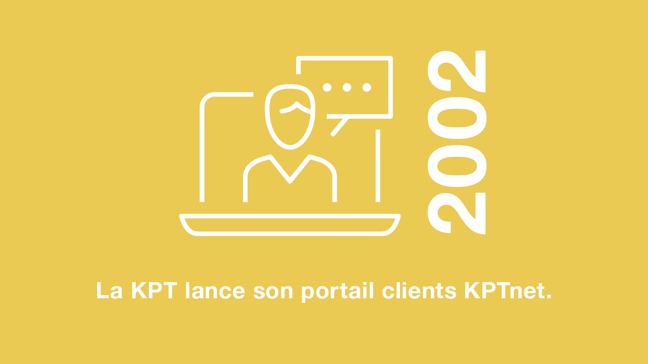 2002: La KPT lance son portail clients KPTnet.